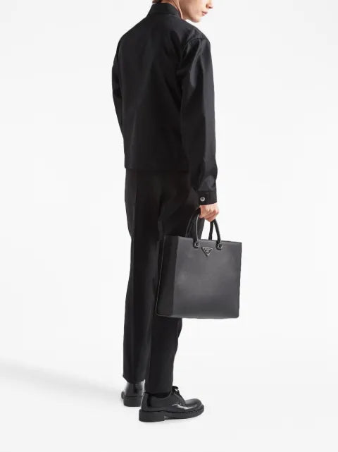 Prada Re-Nylon leather jacket