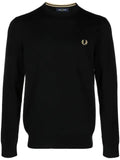 Fred Perry Classic Crew Neck embroidered sweater