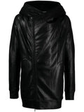 Julius off-centre faux-leather jacket