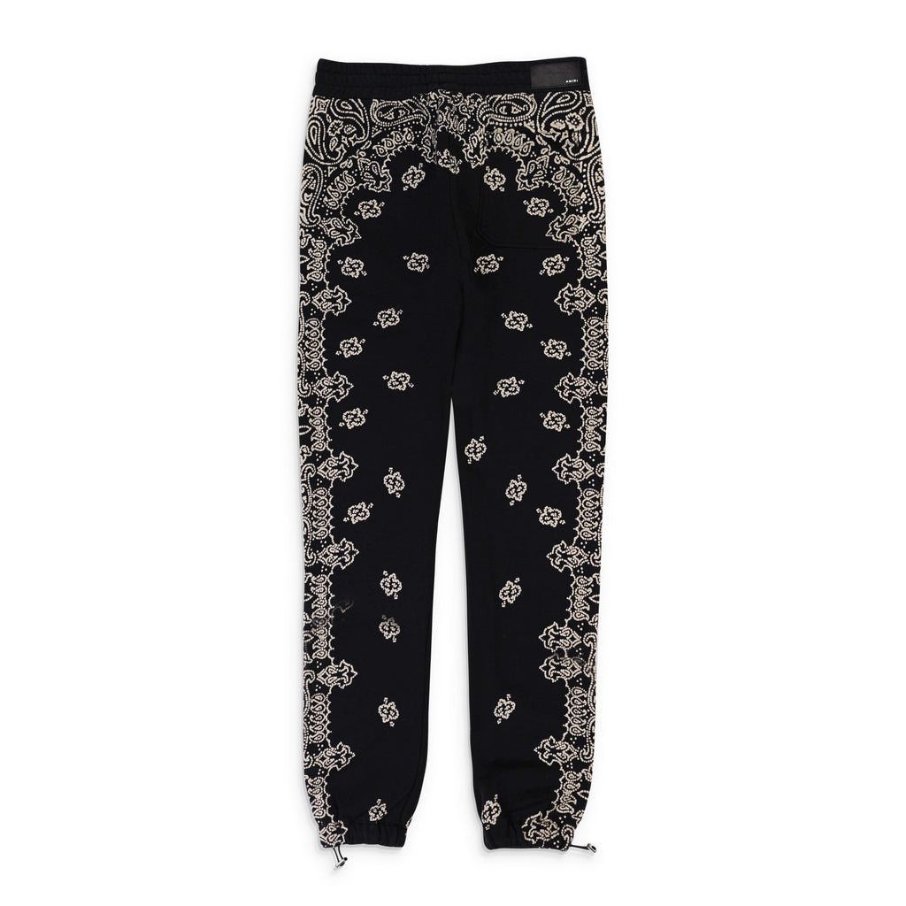 BANDANA BLEACH BLACK SWEATPANTS