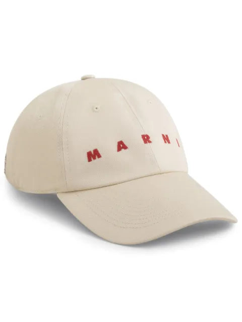 Marni baseball cap in Bio-Gabardine with embroidered Logo
