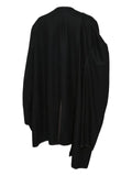 Black Comme Des Garçons zip-up cape