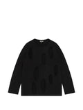 Black Comme Des Garçons cutout crew-neck knitwear