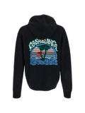 Casablanca logo-patch zip-up hoodie