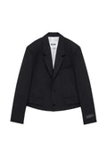 MSGM cropped notch-lapels jacket