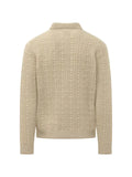 RAKKI cable-knit polo-collar sweater