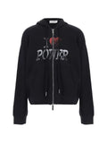 Matières Fécales graphic-print zip-up hoodie