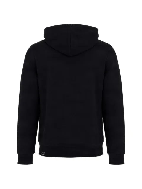 Ea7 Emporio Armani logo-print cotton hoodie