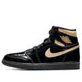 Air Jordan 1 Mid SE 'Black Gold Patent Leather' 852542-007