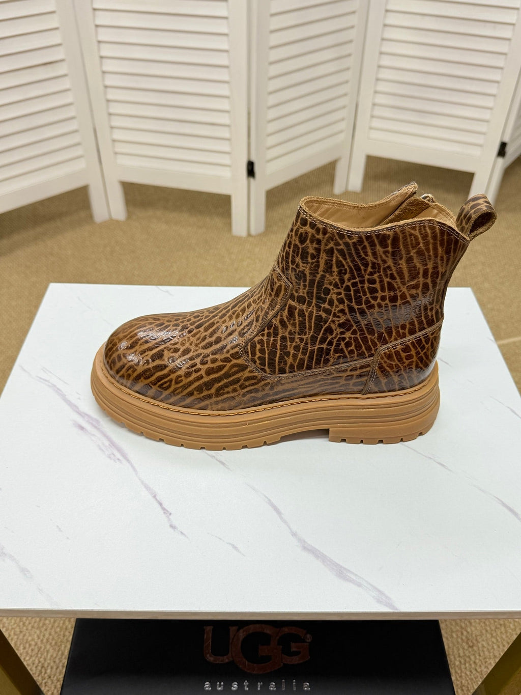 UGG Leopard Suede Chelsea Boots