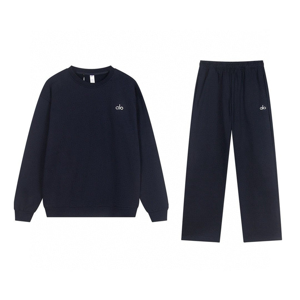 alo Small Logo Crewneck Sweatshirt & Sweatpants Matching Set