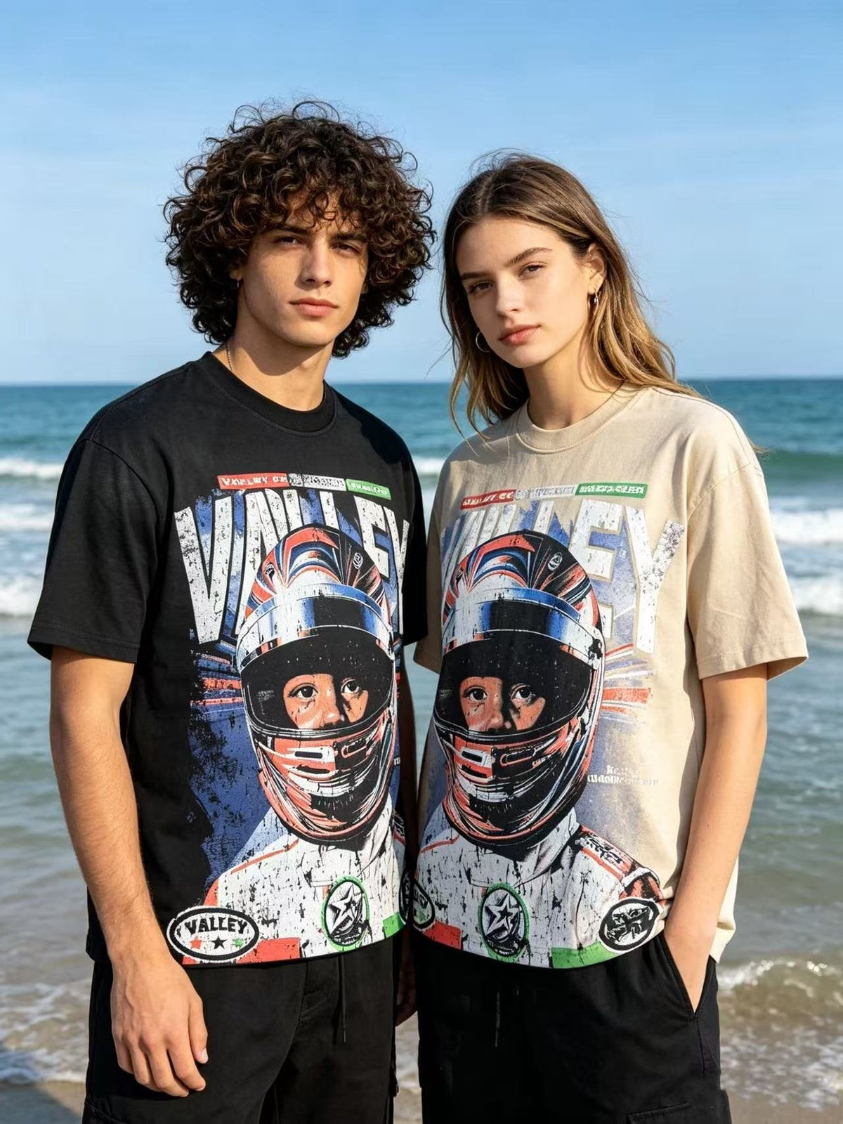 VALLEY Speedway 888 Racing Helmet Graphic T-Shirt