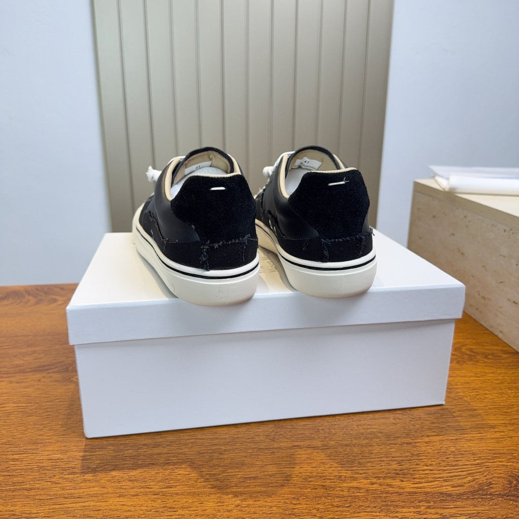 Maison Margiela Black and Off-White Low-Top Sneakers